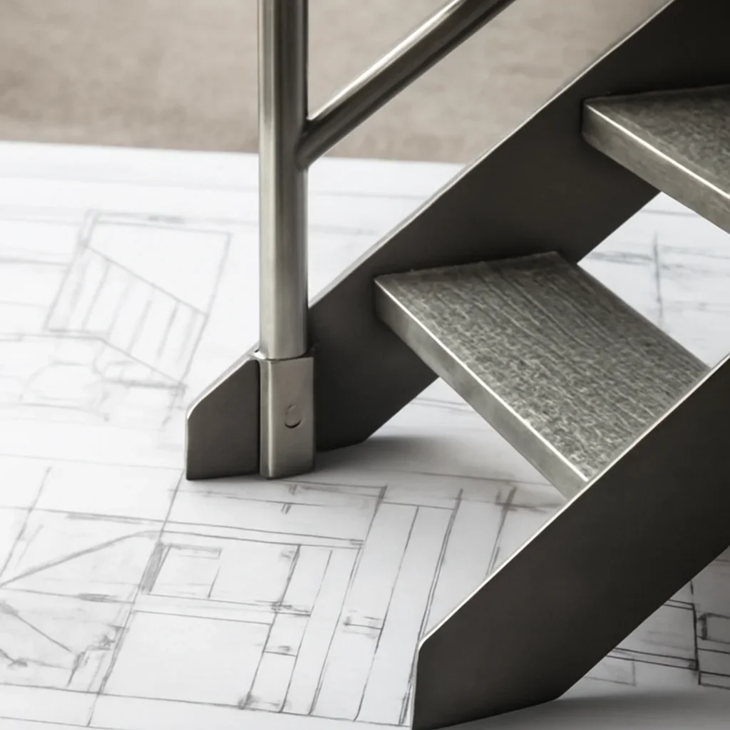 Supporting detail image for article about How to Plan a Custom Metal Staircase
