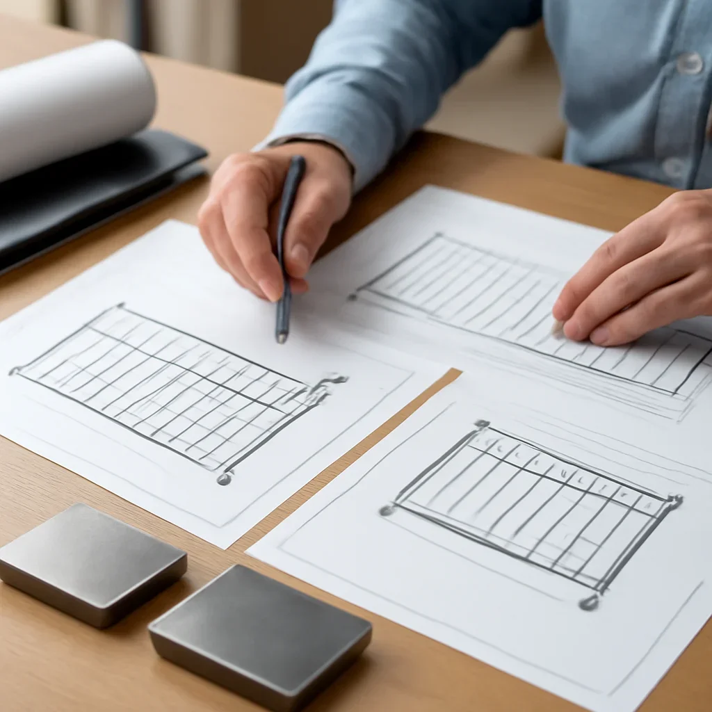 Project planning scene related to Stainless Steel vs Mild Steel for Exterior Metalwork
