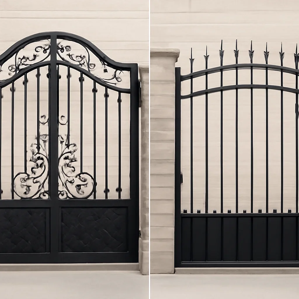 Side-by-side visual reference for Custom Gates vs Standard Gates