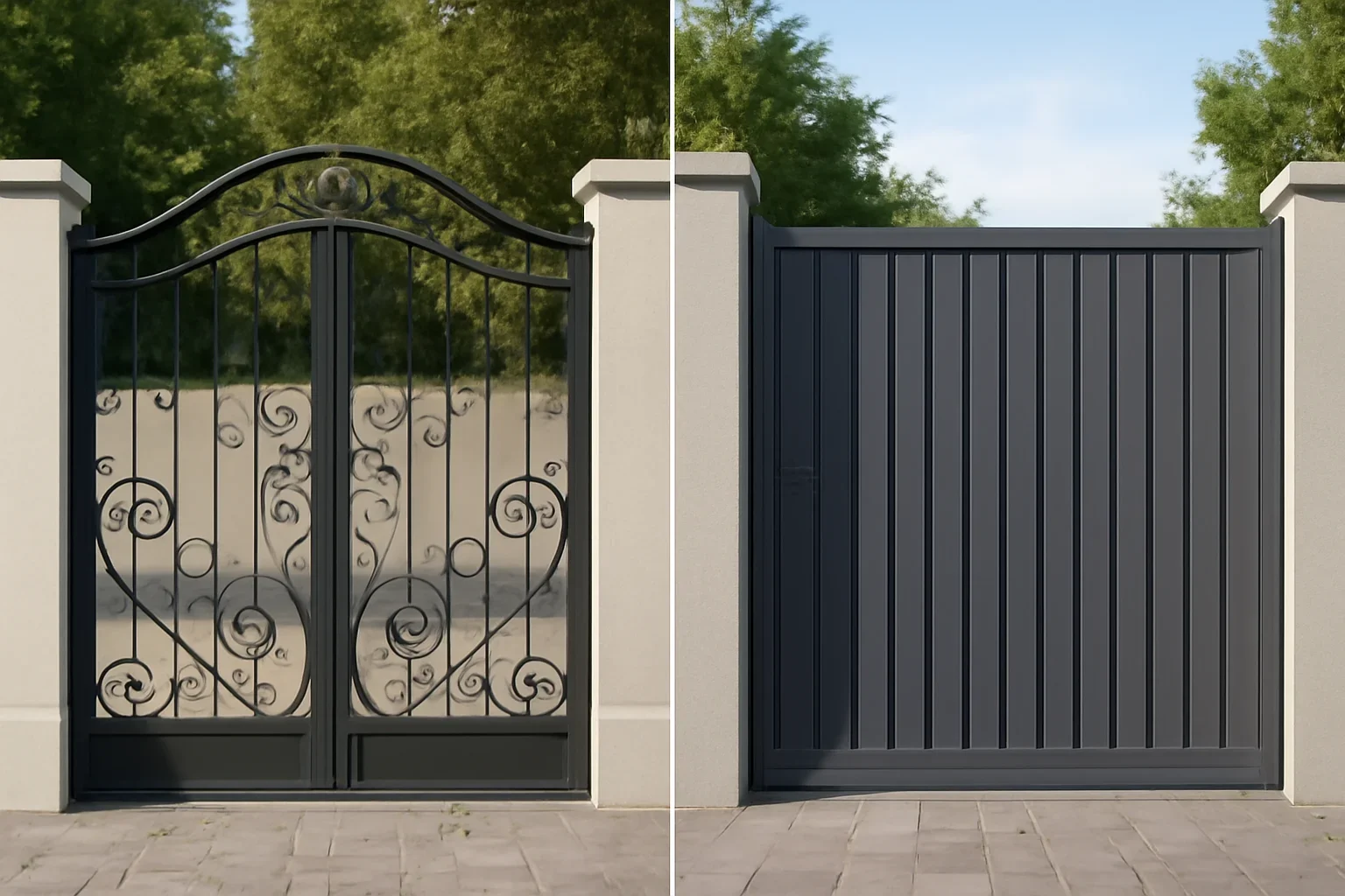 Comparison hero image for Custom Gates vs Standard Gates