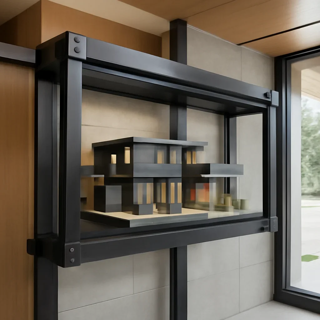 Installed custom metalwork showcase for Architect & Builder Collaboration