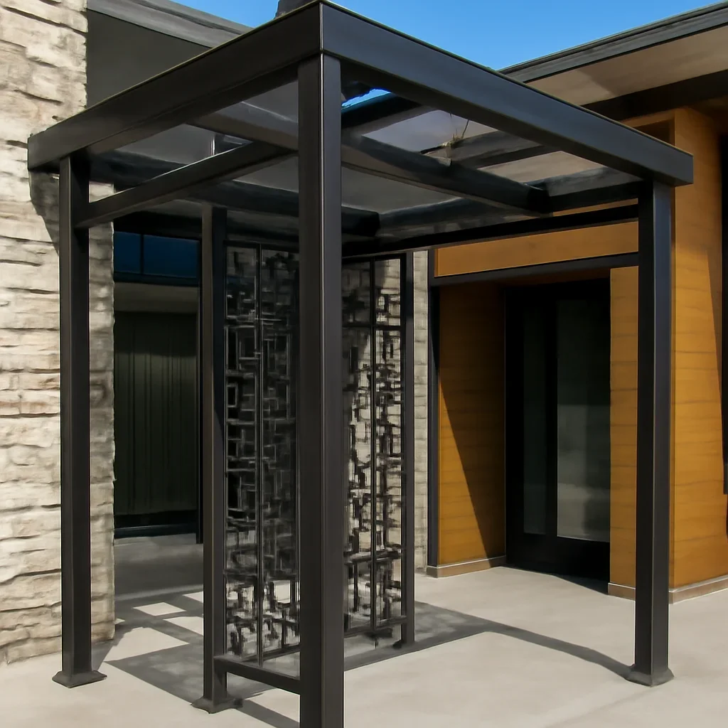 Custom metal railing and architectural metalwork showcase for Kelowna BC property
