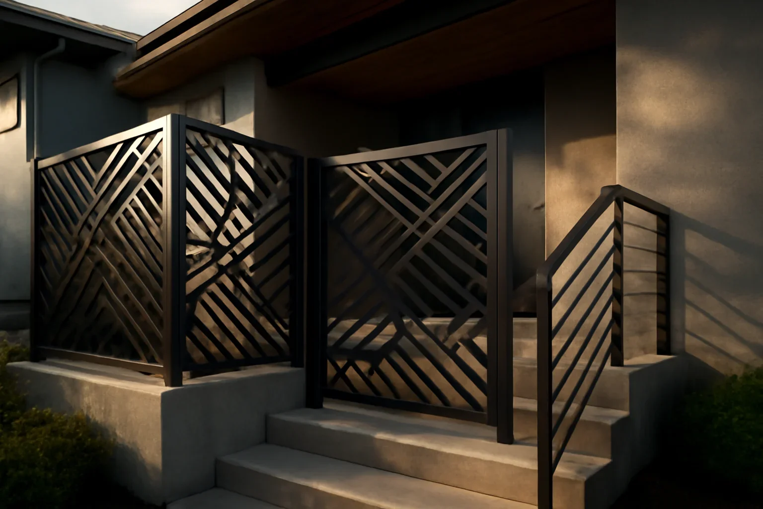 Residential Metal Fabrication hero image featuring custom fabricated architectural metalwork